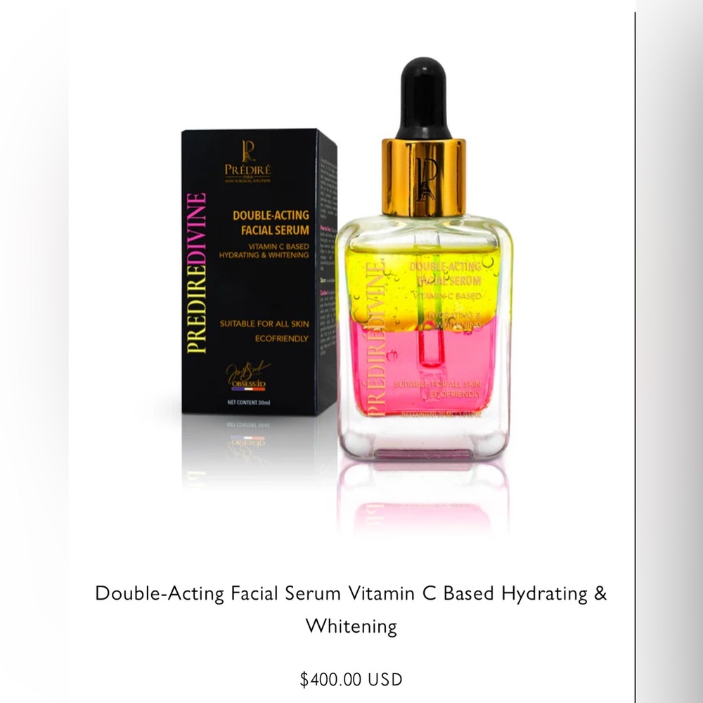 PRÉDIRÉ PARIS
Double-Acting Facial Serum Vitamin C Based Hydrating & Whitening